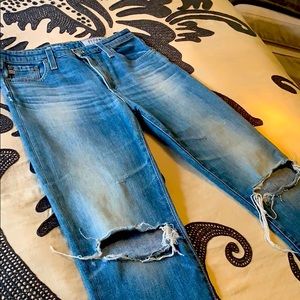 AG Jeans The Isabelle High-Rise Straight Crop